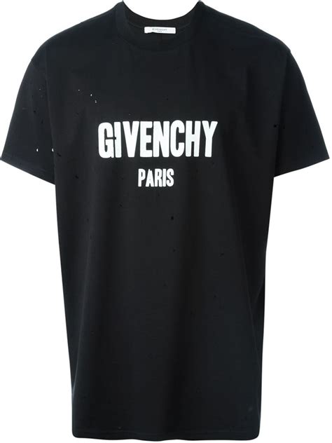 black givenchy paris t shirt|givenchy size chart shirt.